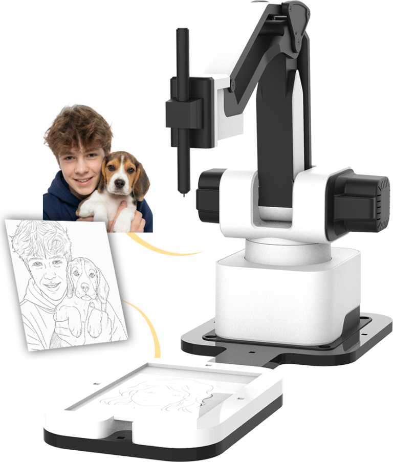 Souriez, notre robot vous dessine -ou vous caricature- ! ;-)​